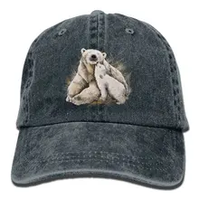 Большой полярный медведь маленький полярный медведь джинсовая шляпа мужская тактическая бейсболка