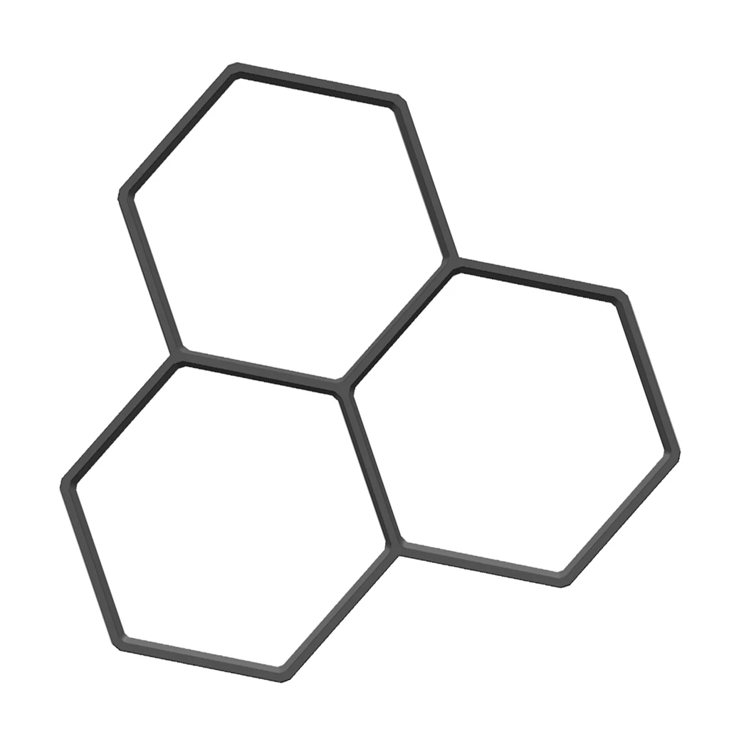 Hexagon Driveway Paving Brick Patio Path Garden Concrete Road Maker Mould