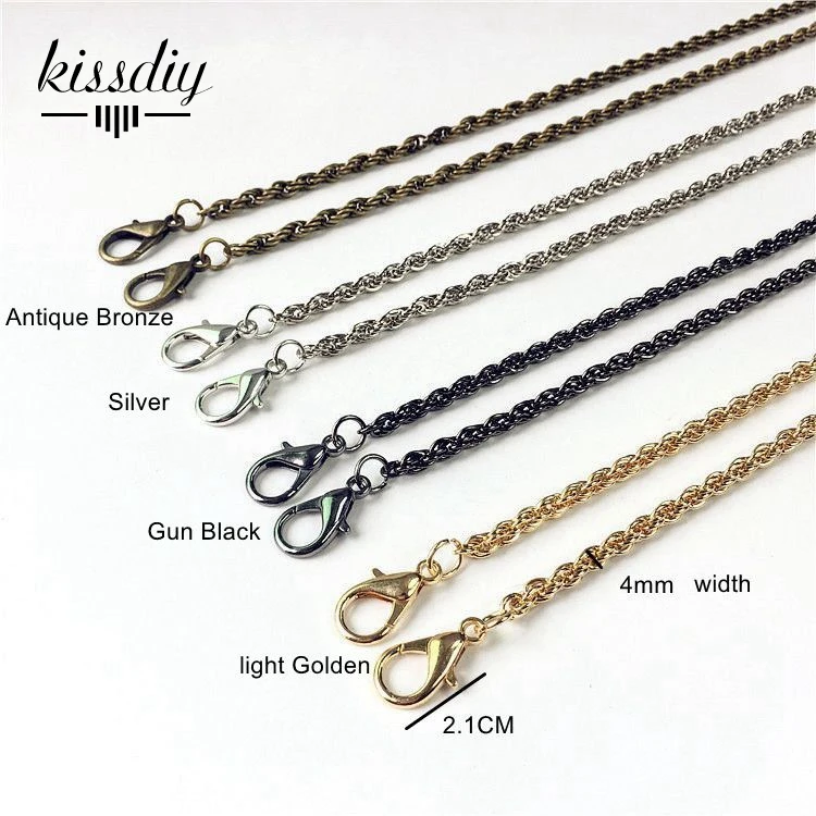 Металлическая цепочка для сумок и кошельков ширина 4 мм 120 см/60 см|Детали