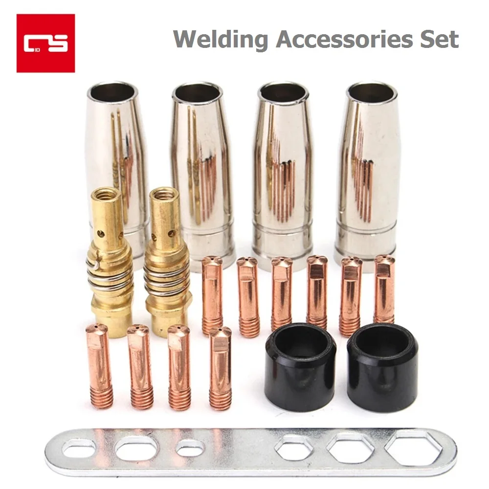 Welding Torch Nozzle Accessoreies Kit 0.8mm Copper Conical Nozzle