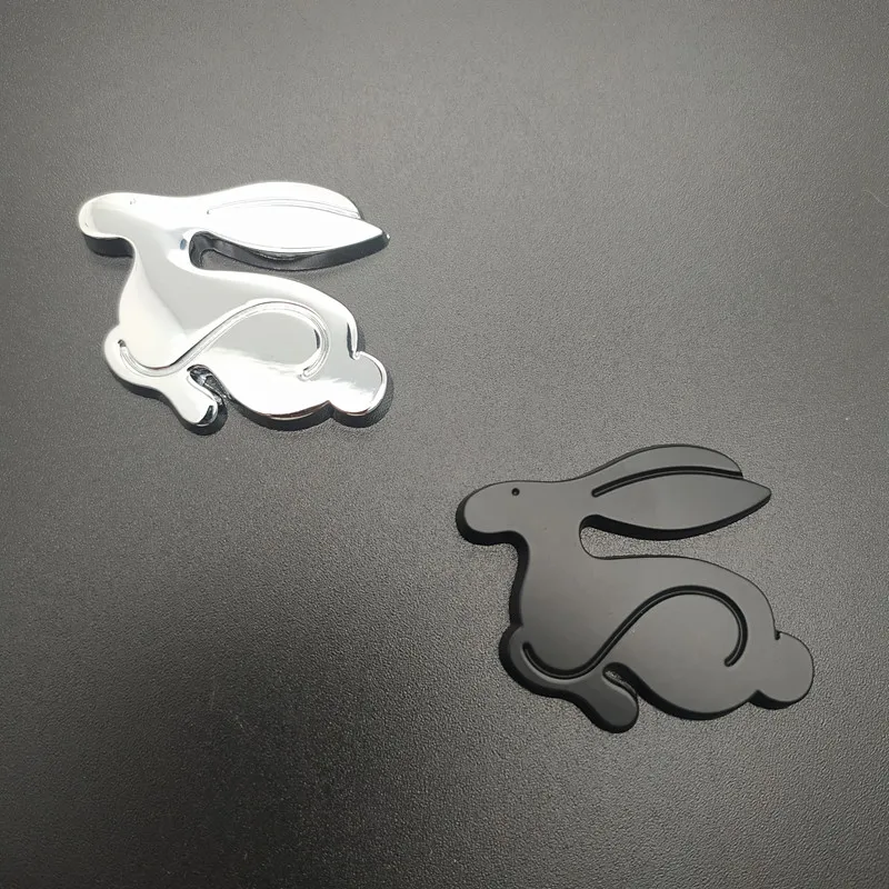 1 шт. 3D металлическая бегущая кроличья Автомобильная эмблема задний багажник