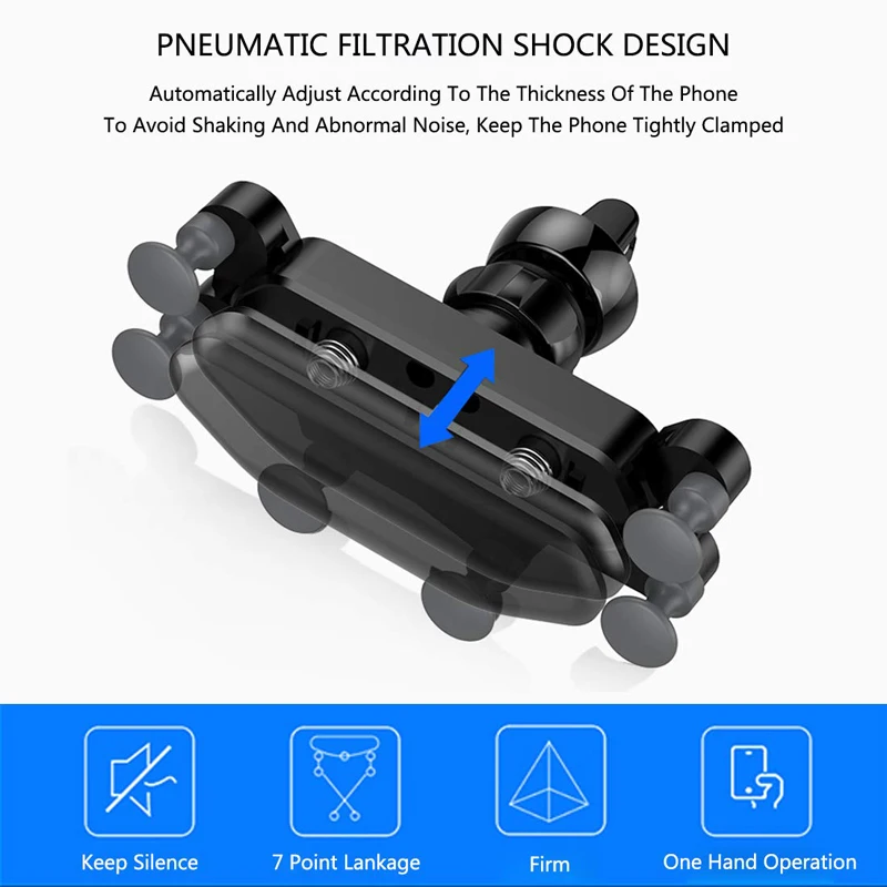 Новинка, Универсальное автомобильное крепление на вентиляционное отверстие, Гравитационный авто-захват, автомобильный держатель для телефона, поддержка телефона в автомобиле, для iPhone X, samsung, планшетов