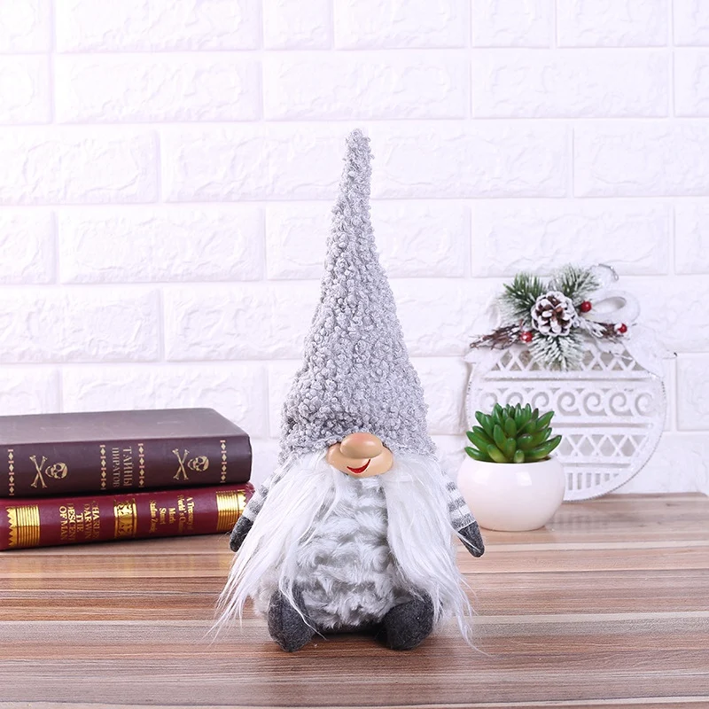 

Striped Long Hat Plush Doll Toys Christmas Ornaments Holiday Gift Decorations