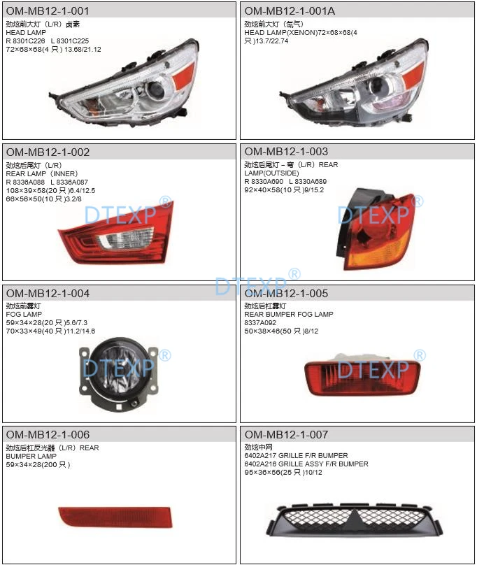 Хромированная решетка для OUTLANDER SPORT bumper net для ASX rvr 2010-2012 6402a218 6402a217 6400c961 6400c962 6400c963
