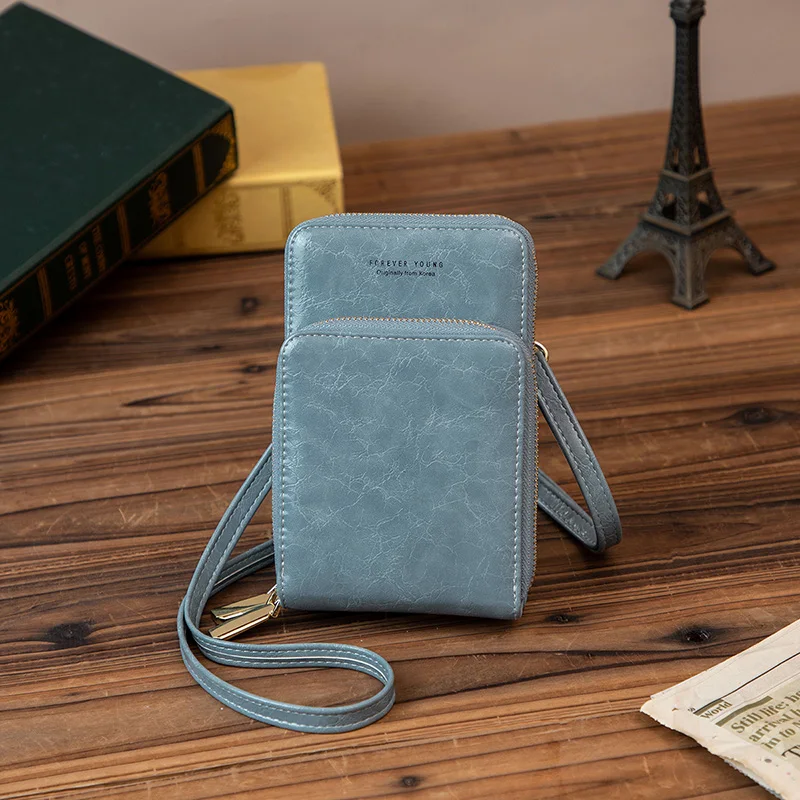 d-light blue Прямая Красочный сотовый телефон сумка Мода ежедневного использования держатель для карт маленькая летняя сумка на плечо для женщин - Цвет: d-light blue