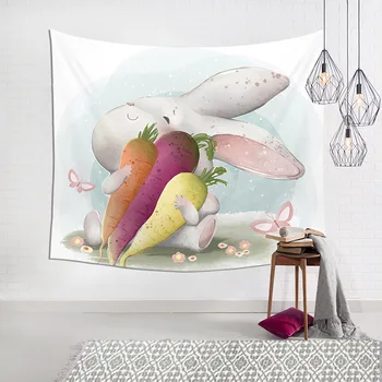 

Cartoon Tapestry Children's Living Room Decoration Bunny Wall Hanging Cloth