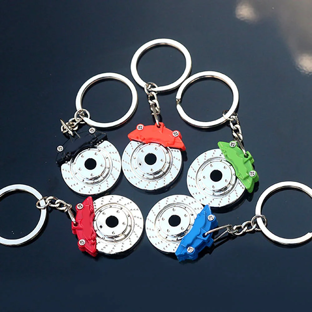

1Pcs 3D Metal Car Brake Disc Model Men's Keychain Keyring Key Ring Gift Zinc Alloy Auto Styling Car Accessories