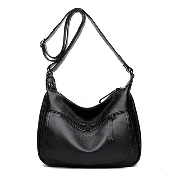 

Genuine Leather Handbag Fashion Middle-aged Mother Bag Sheepskin Soft Leather Shoulder Bag Messenger Luxury Women Bag Designer