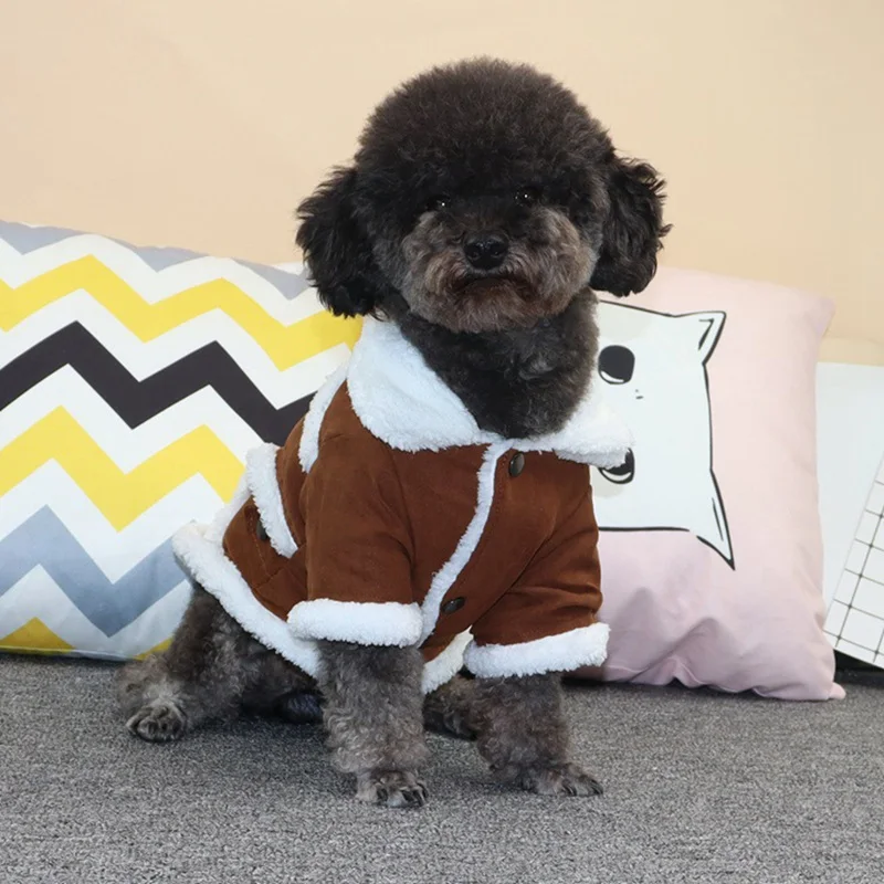 MMPet собака зимнее пальто новая одежда Nordic Стиль, из искусственной замши, флисовая куртка теплая собачья 2 брюки с широкими штанинами пальто собаки Костюмы