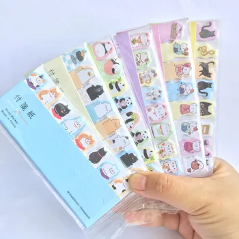 

20pcs Per Set Cartoon Cat Panda Removable Self-Stick Notes Cute Sticky Notes Removable Self-Stick Notes Factory