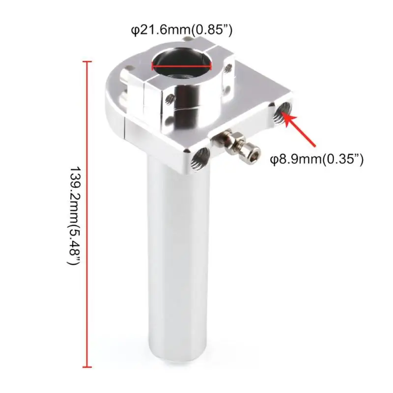 Серебристый Алюминиевый мотоцикл поворотный захват дросселя грязи велосипед ямы ATV UTV руль части отличное мастерство хорошо долговечность - Цвет: Серебристый