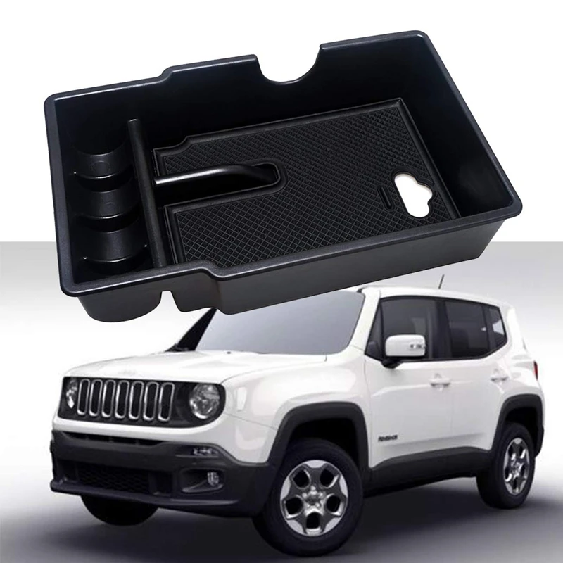 Автомобиль Центральной Консоли лоток Органайзер с карманами; подлокотник вторичный ящик для хранения для Jeep Renegade 2015 2016 2017 2018
