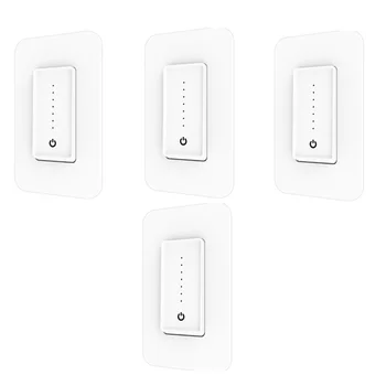 

HOT-4Pcs Press Sn ligent Dimming Switch Fan Speed WIFI Control, Suitable for Google Alexa