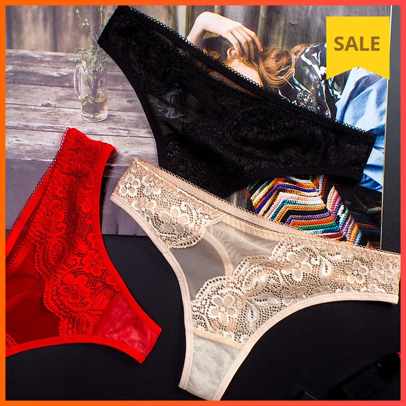 Transparent Lace Yoga Shorts Women Low-Waist Thongs Sexy Comfortable Thong Word T Triangle Womens Panties Underwear Intimates