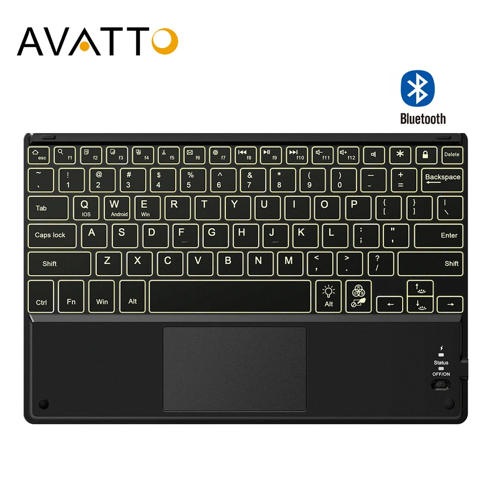 Ультратонкий 7 цветный светодиодный планшет AVATTO MT08 с тачпадом клавиатура