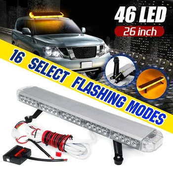 

26" 138W LED 12V 24V Truck Car Strobe Light Light Bar Led Bar Flashing Beacon Light Roof Emergency Warning Lamps 16 Modes