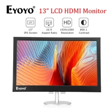 Eyoyo EM13A 13," монитор 1920x1080 FHD ips PC Ecran с USB динамиками компьютерный ноутбук монитор ЖК-экран для PS4 WiiU дисплей
