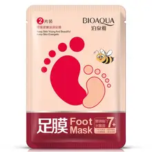 BIOAQUA питательные увлажняющие средства ухода за кожей стоп кожу средство по уходу, Медовое ног маска против морщин увлажняющий отшелушивающий для ступней спа педикюр 3 пара/лот