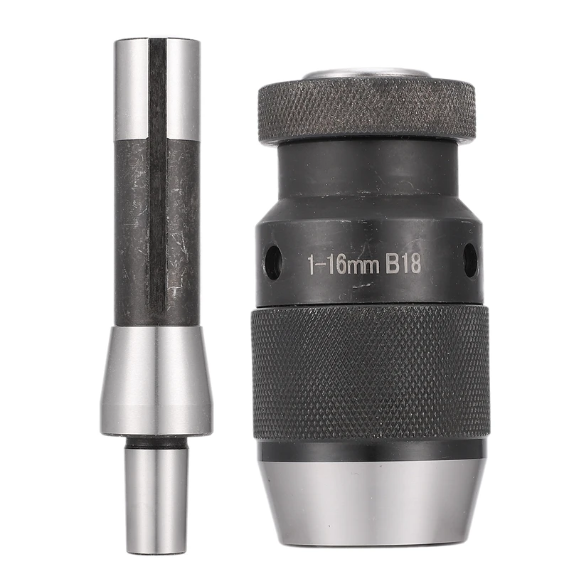 

Keyless 1/32 Inch - 5/8 Inch Drill Chuck Self-Retracting Strap R8 Handle