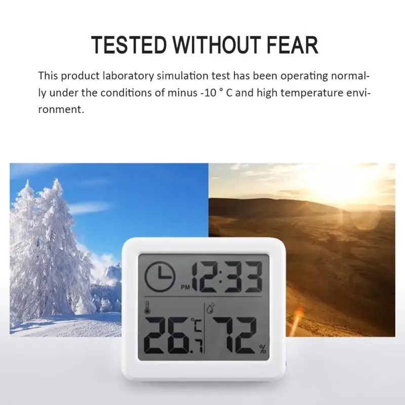 Ultra-thin Minimalist Smart Home Electronic Digital Thermometer And Hygrometer Indoor Dry Hygrometer Home Decoration
