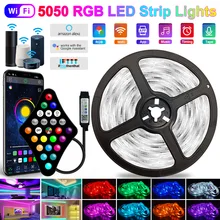 

5V USB WIFI Phone APP 1M-40M 5050 USB Led Strips Light Waterproof RGB Led Diode Ribbon Lamp For Decoration Bedroom TV BackLight