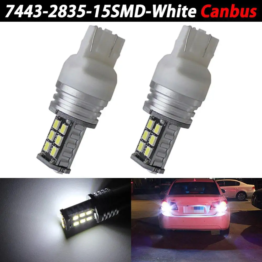 Светодиодный фонарь 2x7443 T20 W21/5 Вт 6000K lanc Arret 2835 15SMD автомобильный сигнальный ампулы
