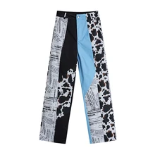 New Fashion Jeans Women's High Waist Y2k Tie Dye Printed Straight Pants 2021 Autumn Harajuku Retro Loose Wide Leg Jeans Female