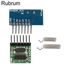 Rubrum 433 МГц Беспроводной 4 канала декодирующий ресивер Выход модуль+ Широкий Напряжение кодирования передатчик для 433 МГц пульты дистанционного управления