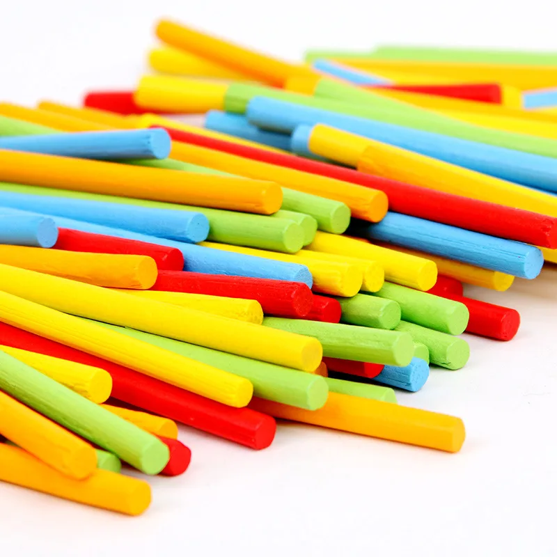 Educational toys math toys 100Pcs/set Bamboo Counting Sticks Mathematics Montessori Teaching Counting Rod Kids Preschool Math Learning Toy
