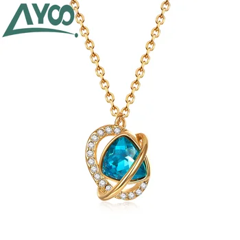 

AYOO High quality SWA SWA shiny heart-shaped dance Necklace 1:1 has a logo. Elegant women's necklaces