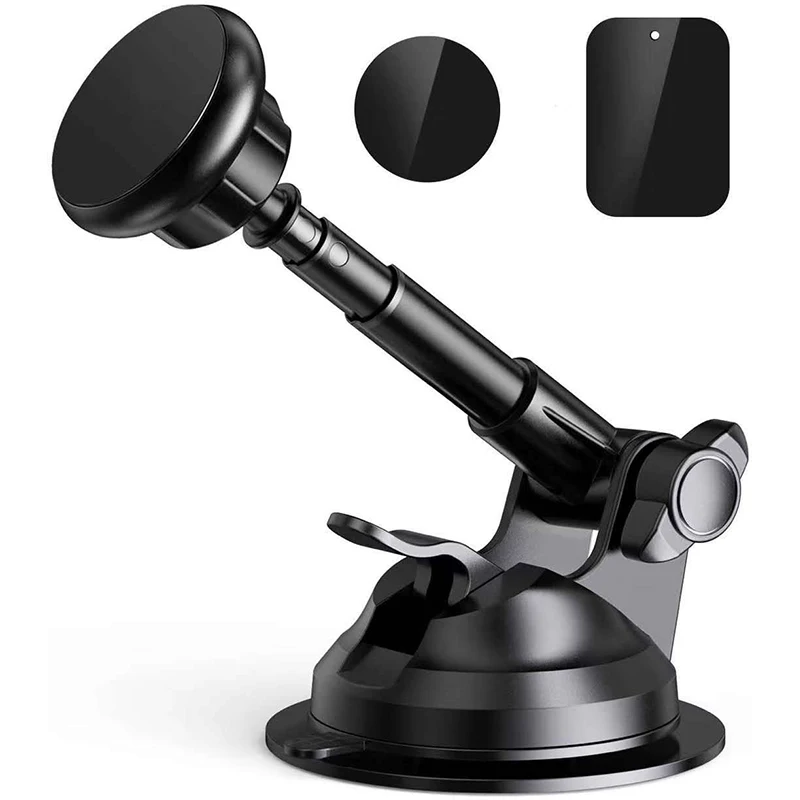 

Fivetech Telescopic Aluminum Alloy Car Phone Holder Suction Cup Phone Car Holder Navigation Bracket For iPhone Samsung Huawei