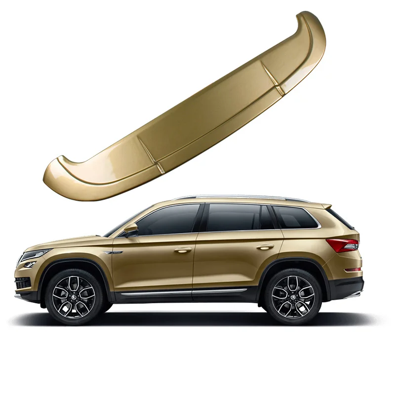 Fit For Skoda Kodiaq to Carbon Fiber Rear Spoiler Car External White Black Spoiler Trunk Boot Tail Wing Car Styling - Цвет: dark golden