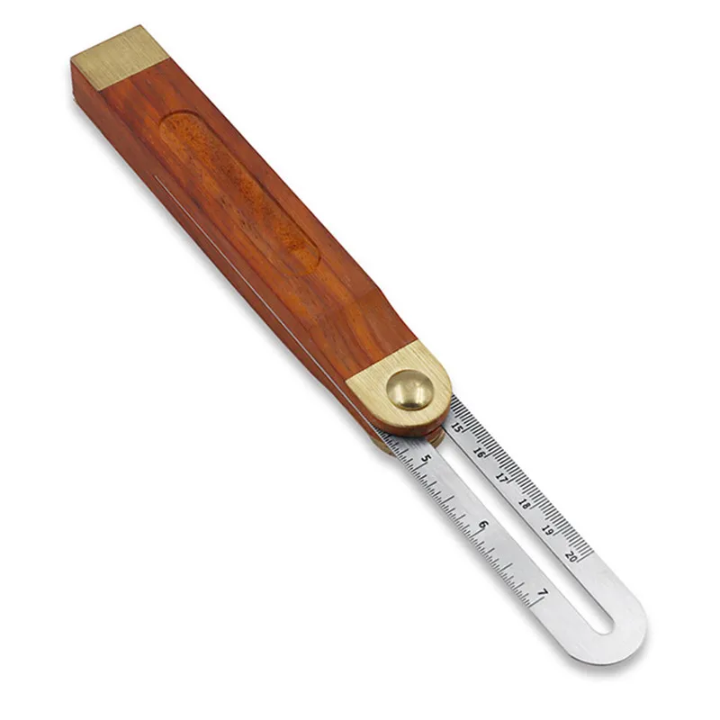 

Angle Rulers Gauges Tri Square Sliding T-Bevel with Wooden Handle Level Measuring Tool Wooden Marking Gauge Protractor 230mm