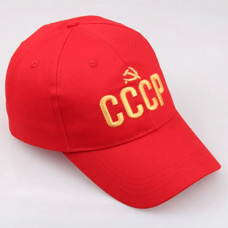 Бейсболка СССР для мужчин и женщин Регулируемая Кепка в уличном стиле с