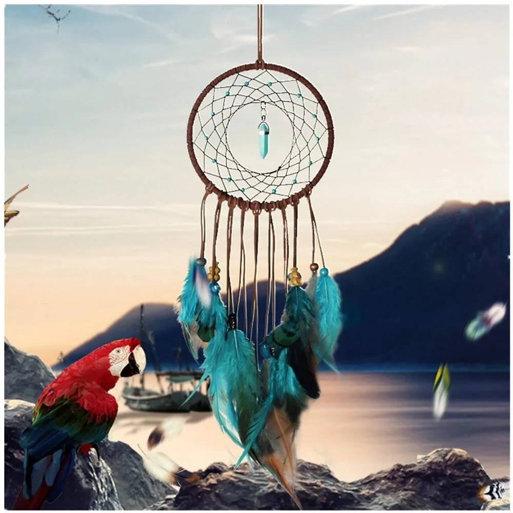 Handmade Dreamcatcher colorful Feathers Bead design Hanging Pendant Decoration Ornament Gift Home Wall Art Hangings украшение | Дом и