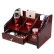 

Wooden pen holder storage seat desk surface finishing rack locker cosmetic remote control storage supplies box