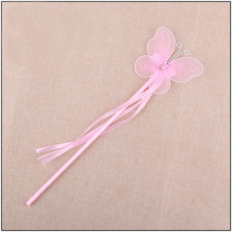 pink butterfly 1 шт., день Хэллоуина, милая волшебная палочка с пятиконечной звездой, волшебная палочка, вечерние сувениры принцессы для девочек, подарок на день рождения, свадебное украшение - Цвет: pink butterfly