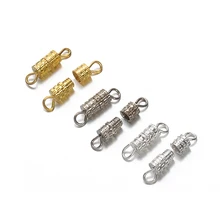 20pcs Screw Clasps for Bracelets Connectors for Diy Jewelry Accessories Gold Silver Color Cylinder Fasteners Buckle Closed 7x4mm 20pcs Screw Clasps for Bracelets Connectors for Diy Jewelry Accessories Gold Silver Color Cylinder Fasteners Buckle Closed 7x4mm