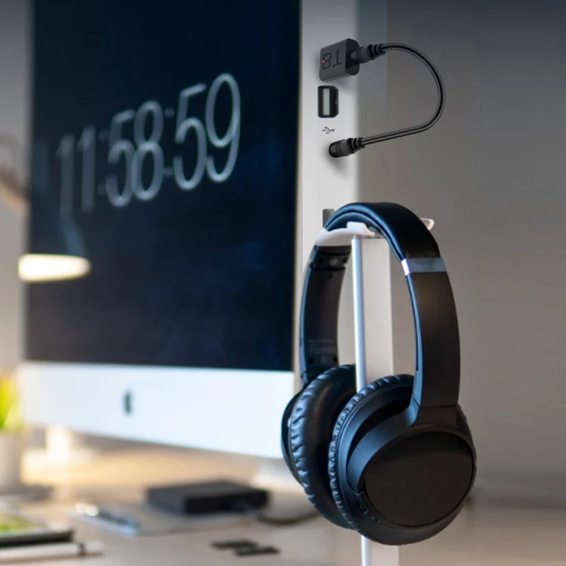 Bluetooth 5,0 аудио передатчик приемник стерео Bluetooth AUX RCA USB с 3,5 мм Jack кабель для ТВ ПК автомобильный комплект беспроводной адаптер