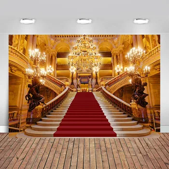 

7x5ft Beautiful Beauty Beast Dance Hall Ballroom Stairs Light Room Custom Photo Studio Background Backdrop Vinyl