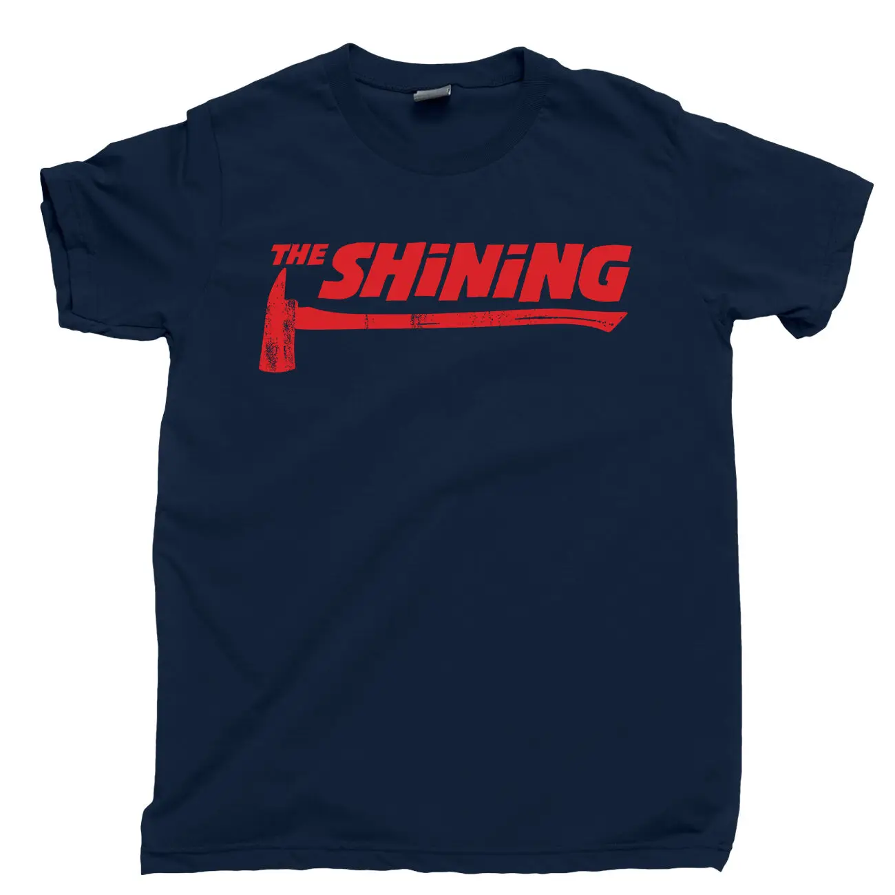 Блестящая футболка с топором Стэнли Кубрик видом на отель Redrum Heres Johnny Tee|Футболки|