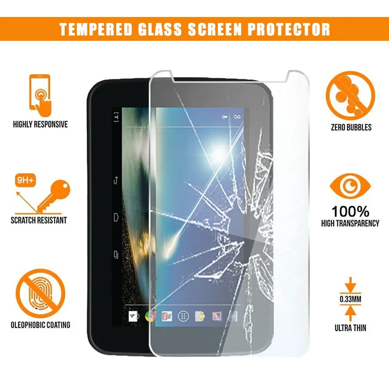 Per Tesco Windows Connect 7 Tablet Proteggi Schermo In Vetro Temperato Resistente Ai Graffi Anti-Impronta Hd Clear Film Cover