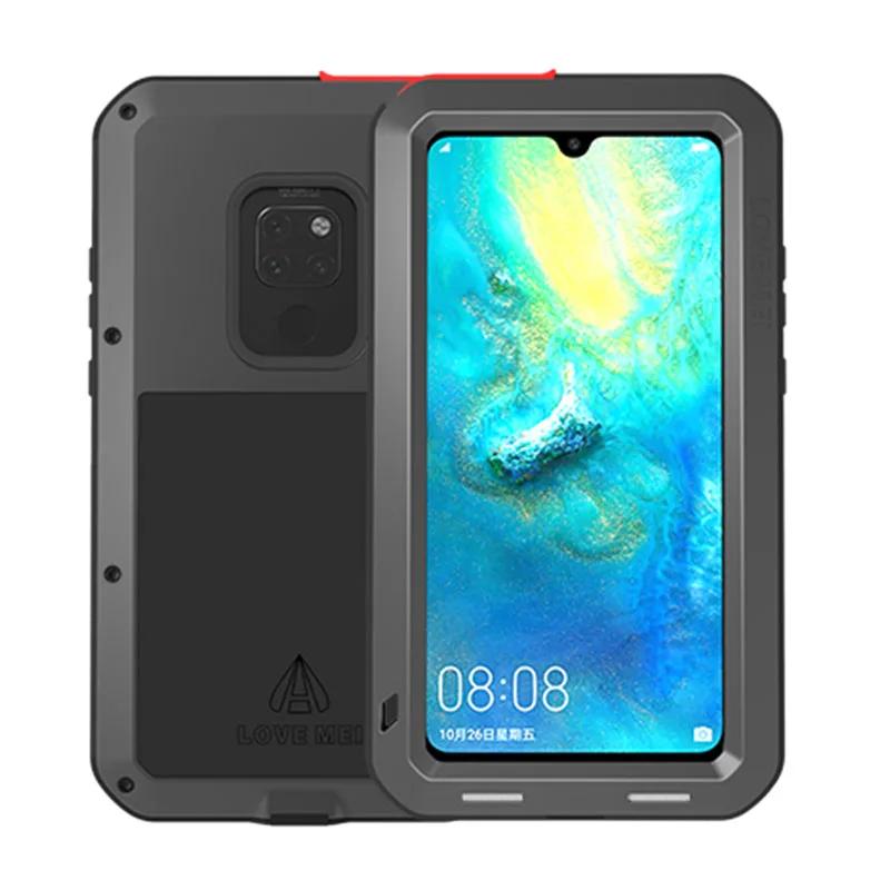 

LoveMei Outdoor Sports Armor Shockproof Dust/Dirt Proof Hybrid Heavy Duty Aluminum Metal Case Cover Compatible for Huawei Mate 2