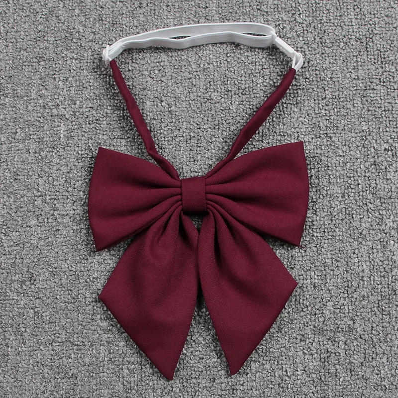 Japanese School JK Uniform Bow Tie For Girls Wine Red Butterfly Cravat School Sailor Suit Uniform Accessories Flowers Tie 2