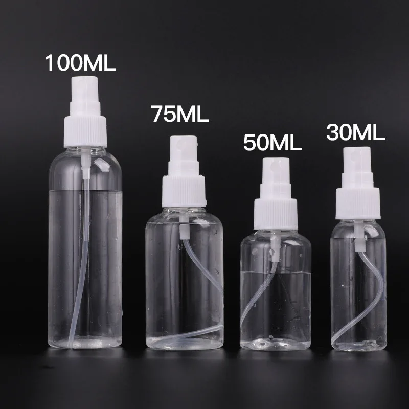 

1PC 30/50/75/100ml Refillable Bottles Travel Transparent Plastic Perfume Bottle Atomizer Empty Small Spray Bottle Mini Cosmetic