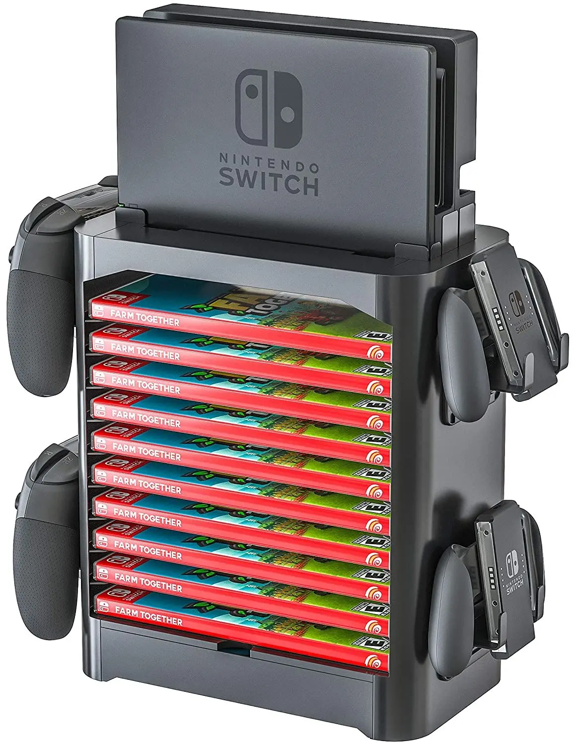 Nintend Interruptor Acessórios do Jogo Suporte de Armazenamento 10 Jogos Suporte a Disco Console Controlador Titular Organizador para Nintendo Switch - Image 2