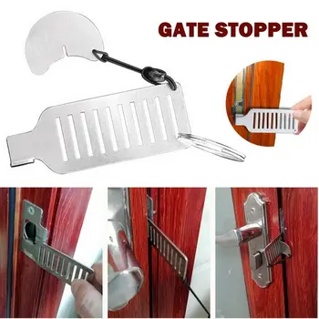 

Portable Travel Self-defense Door Lock, Punch-free Door Blocker, Top Door Tiger -theft Lock Chain Buckle-1 Set