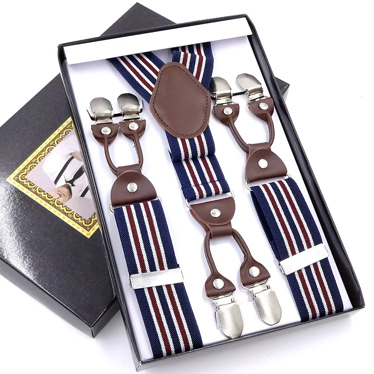 Bretelles - Luxe - 6 Clips - Cuir - 115 cm - Style Masculin - Bo?�te Cadeau - Cdiscount Pr??t-?�-Porter