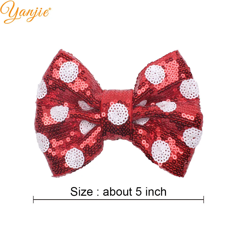 12 fermagli per capelli con fiocco e pois per bambine_voghion.com