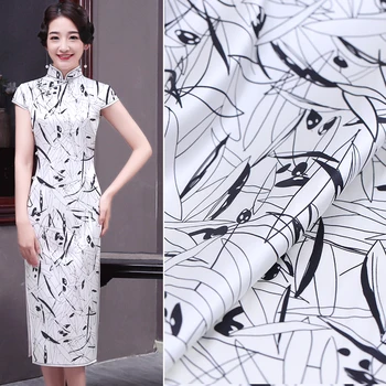 

108cm digital printed silk fabric meter 19 mm silk stretch satin fabric cheongsam dress spandex fabric wholesale silk cloth